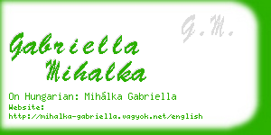 gabriella mihalka business card